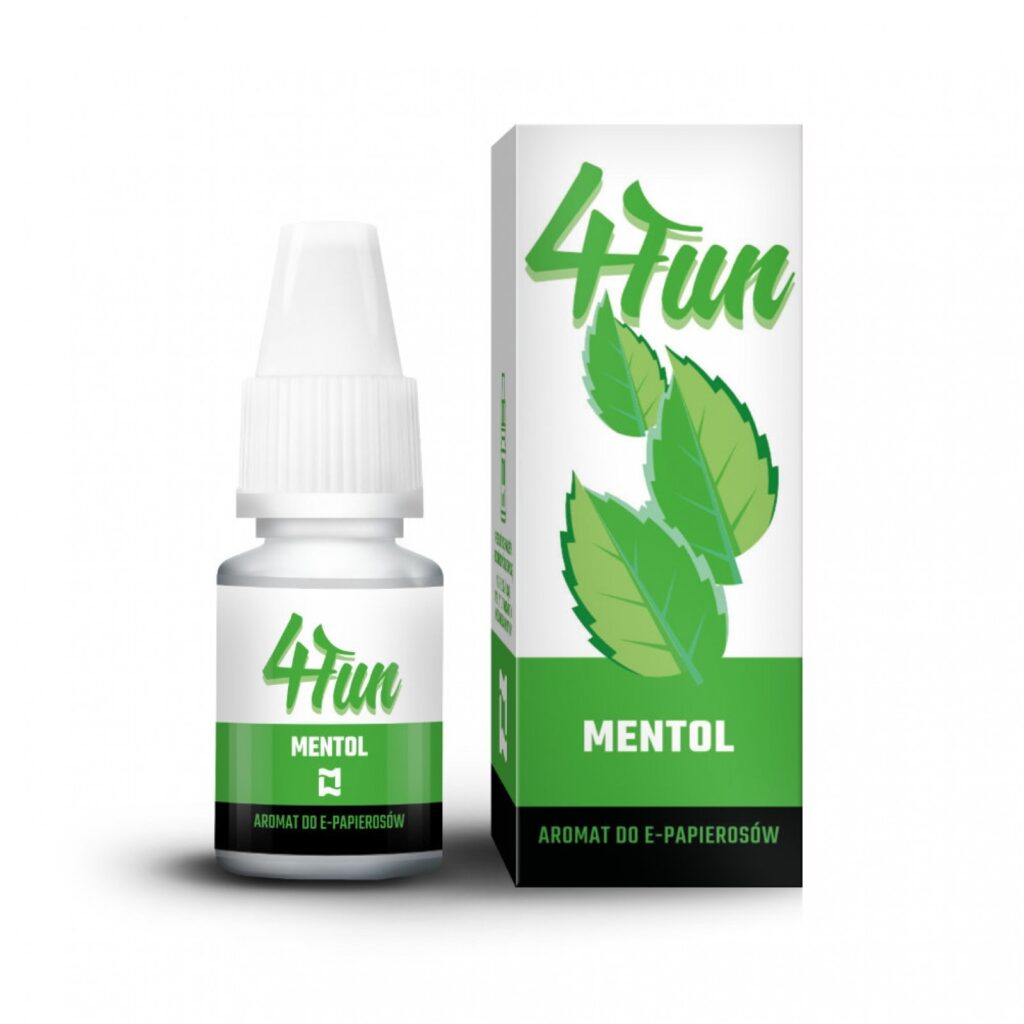4Fun menthol e-liquid bottle and packaging