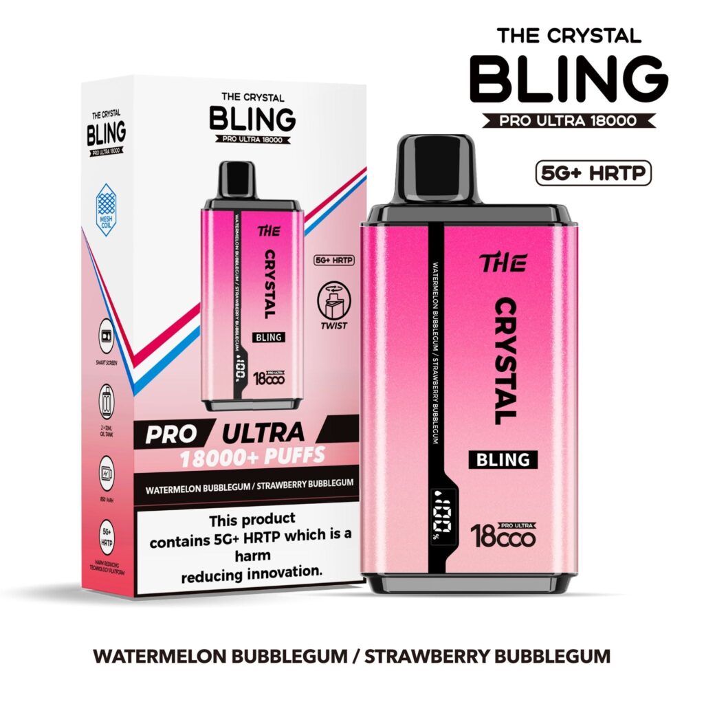 Crystal Bling vape with watermelon and strawberry flavor