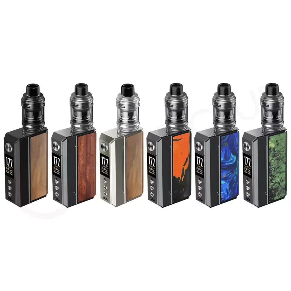 Collection of stylish vaping devices with different designs.