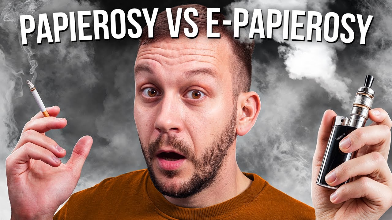 Osoba wypuszczająca gęstą chmurę pary z e-papierosa.