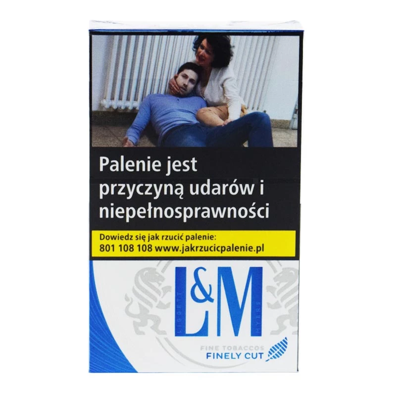Zdjęcie paczek papierosów light z podkreśleniem informacji o mniejszej ilości szkodliwych substancji.