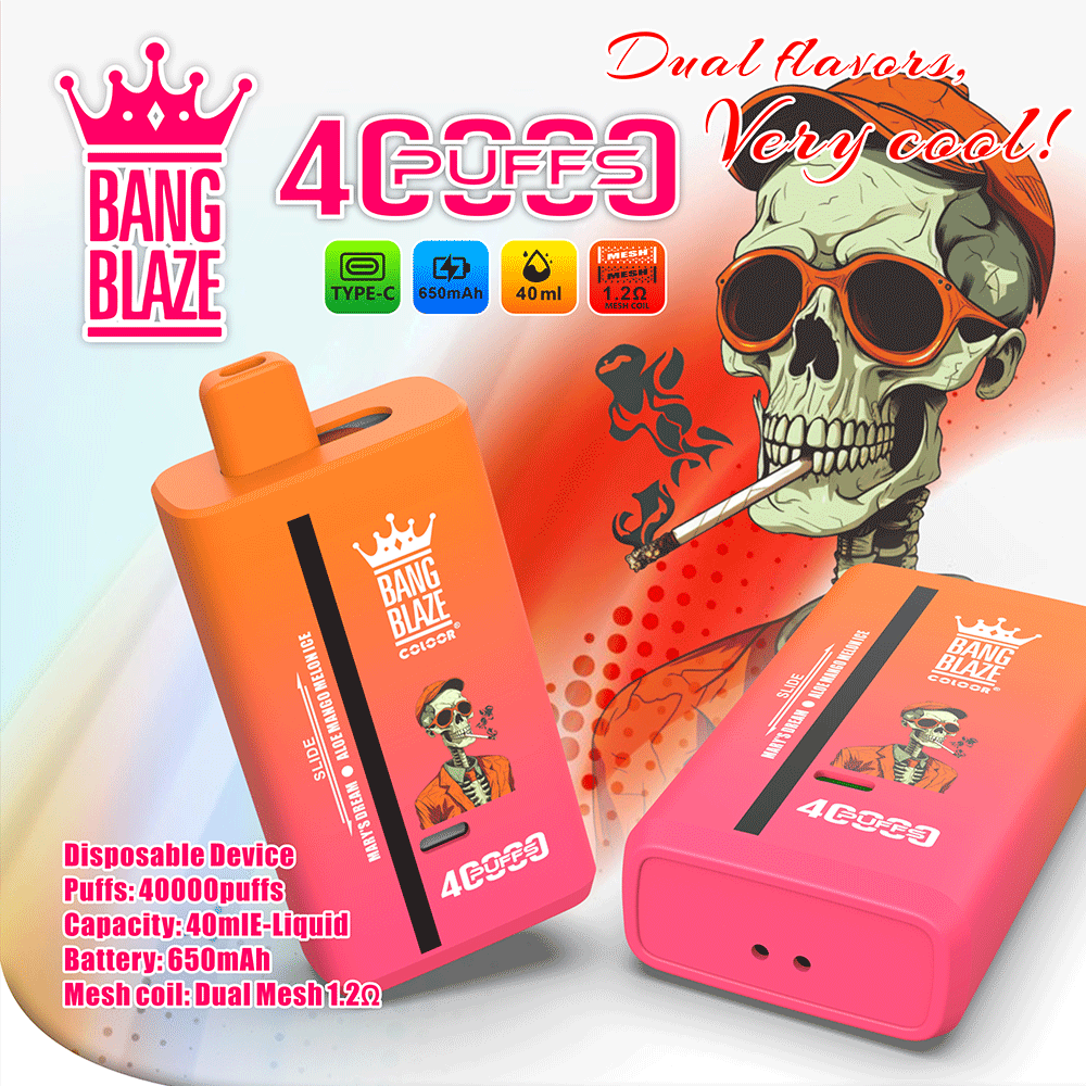 Bang Blaze 40000 recenzja,e-papieros 40000 buchów,vape dual smak,inteligentny ekran vape,najlepsza jednorazówka