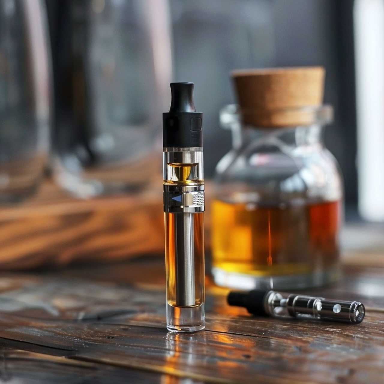 Graficzne porównanie produktów vape z rynku polskiego (UE) i wschodniego, podkreślające różnice w pojemności i mocy.