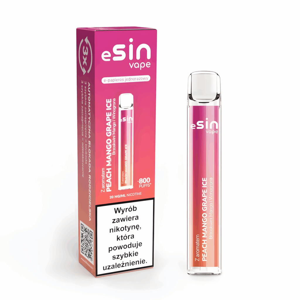Esin Vape 800,800 zaciągnięć,Esin Vape 800 puffs,automatyczną blokadę rodzicielską,Child Lock