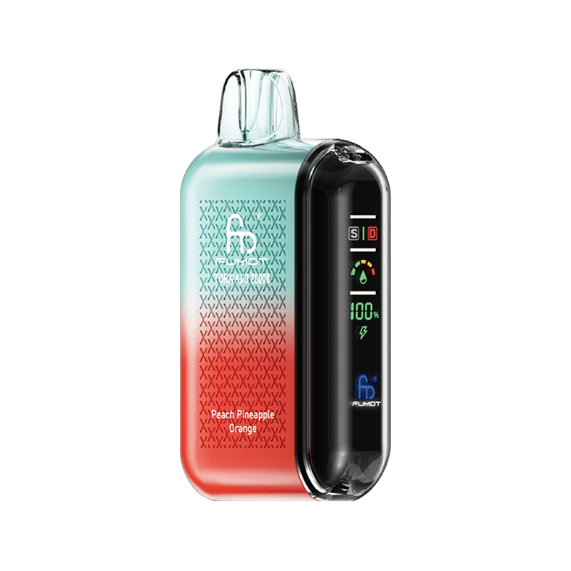 Zdjęcie e-papierosa Fumot Digital Box 20000, pokazujące jego design i budowę.