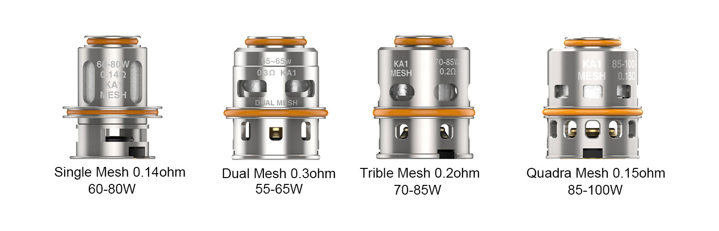 Zdjęcie lub schemat grzałki Mesh Coil.