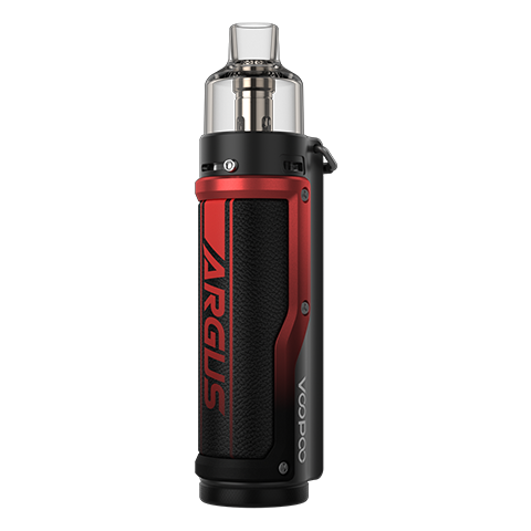 Dwa e-papierosy, Voopoo Drag S i Argus Pro, prezentujące kontrast w designie i ergonomii – jeden elegancki, drugi wytrzymały.