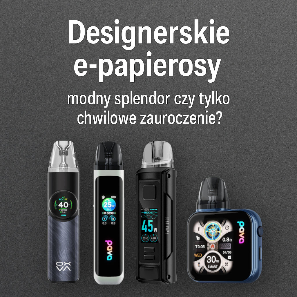 Scena z Instagram Stories: błękitne niebo, kawa flat white, modny e-papieros w pastelowych kolorach trzymany w dłoni z perfekcyjnym manicure.