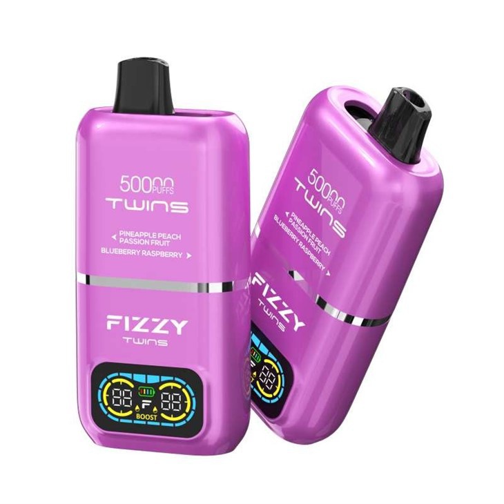 Fizzy Twins 50000 Puffs,e-papierosy jednorazowe,recenzja Fizzy Twins,vape z dwoma smakami,największy e-papieros