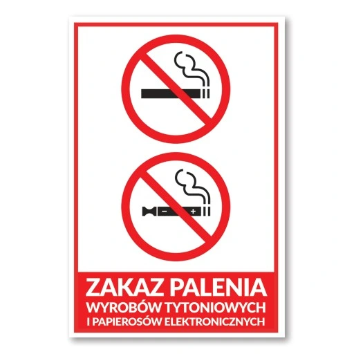 Znak ostrzegawczy z napisem