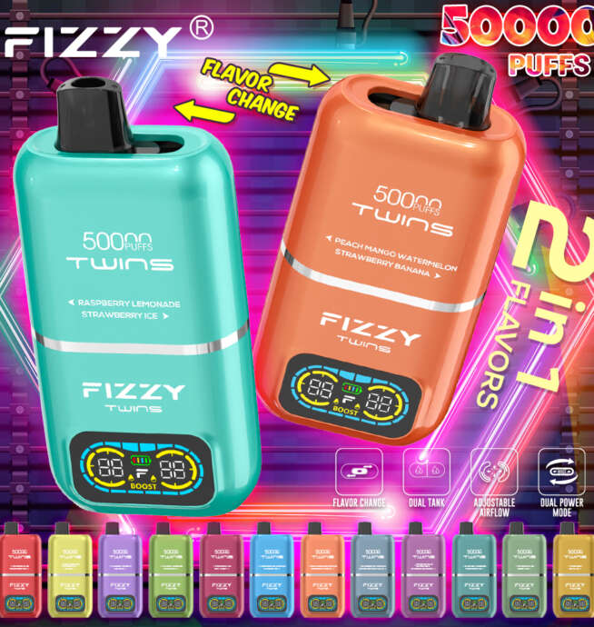 fizzy twins 50k,xcor 23k,e-papieros jednorazowy,recenzja vape,design i ergonomia vape
