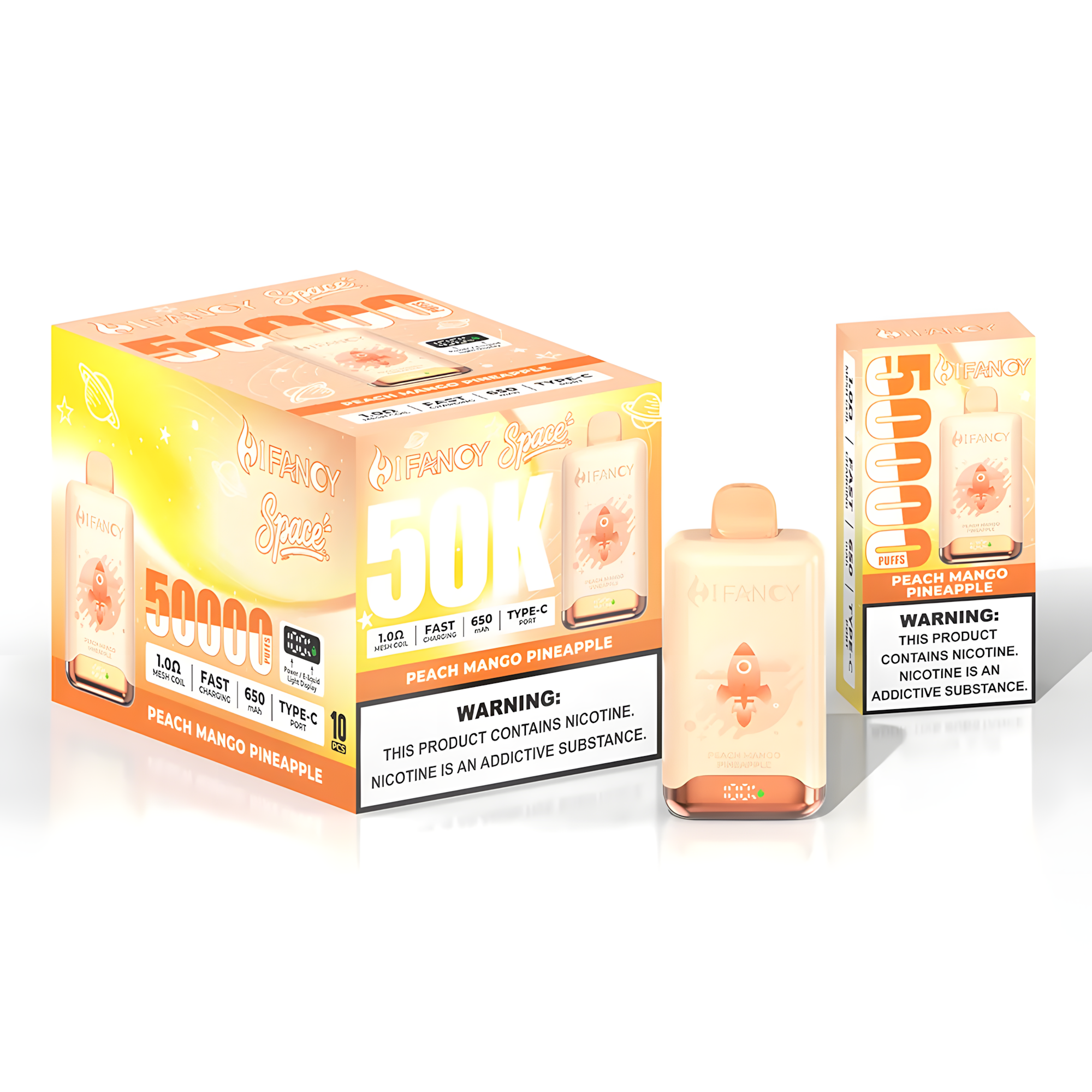 HIFANCY SPACE 50000 PUFFS w dłoni, komfort użytkowania