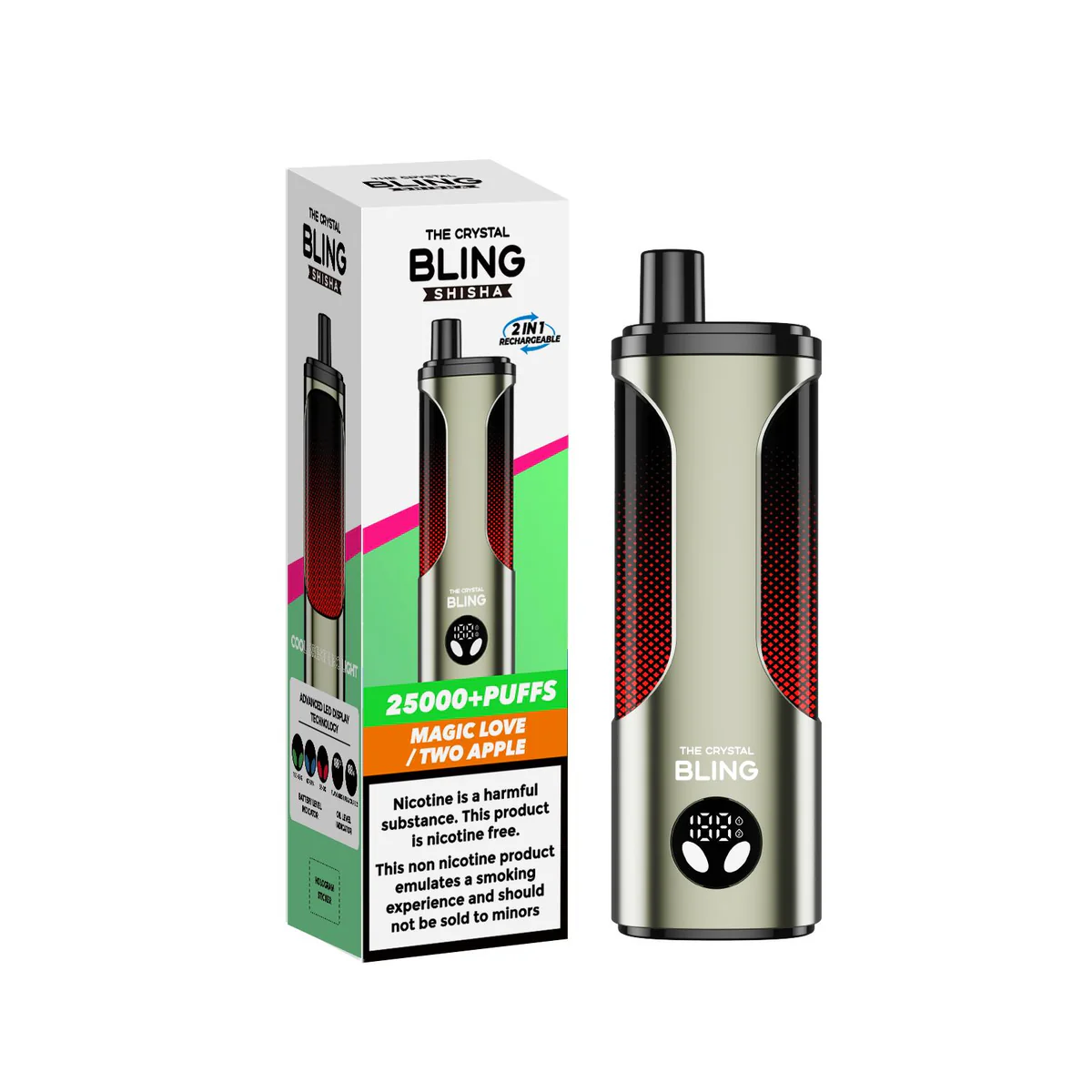 The Crystal Bling Shisha 25000 Disposable Vape Box of 5 ...