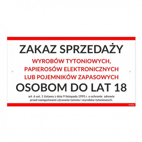 Fragment artykułu prawnego z wyraźnym zakazem sprzedaży na odległość, podkreślony czerwonym stemplem Zabronione.