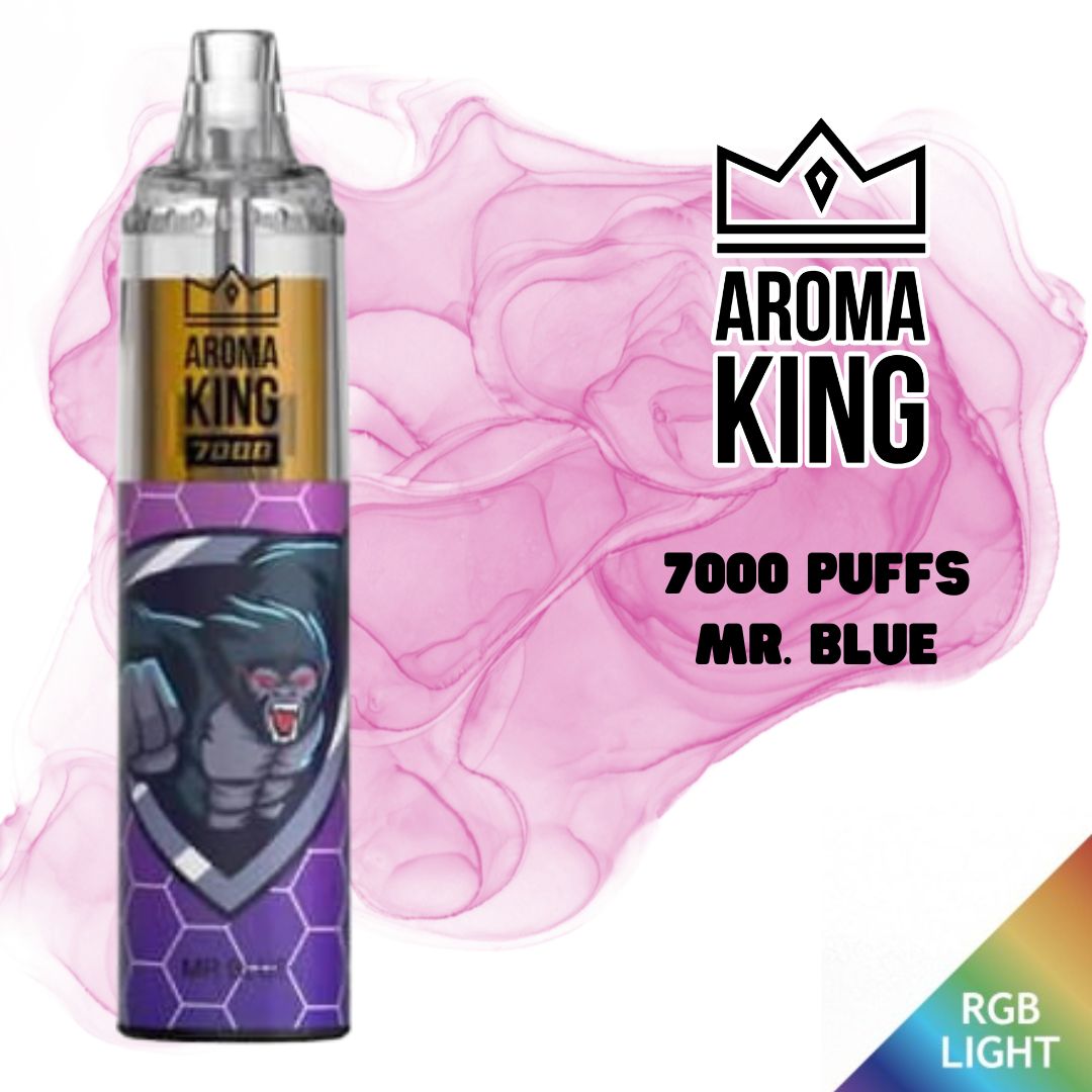 Jednorazówka Mr Blue 0mg, ciemne owoce, borówka, jeżyna, malina, anyż, korona, królewski smak vape - Jednorazówka AROMA KING TORNADO 7000 PUFFS -MR. BLUE 0Mg ...