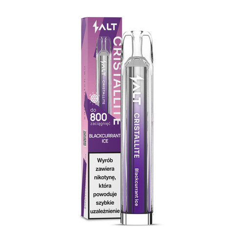 e-papieros jednorazowy na półce sklepowej, Crystal Bar w Żabce, kupowanie małego vape - E-papieros Jednorazowy CRISTALLITE Blackcurrant Ice 20 mg | Pro ...