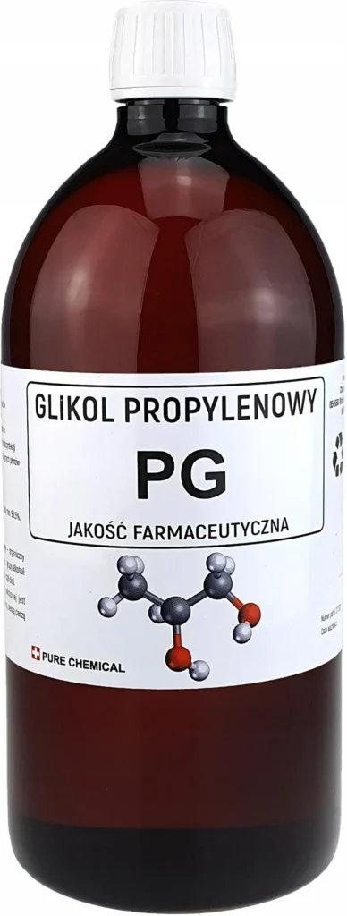 Przezroczysta butelka z etykietą