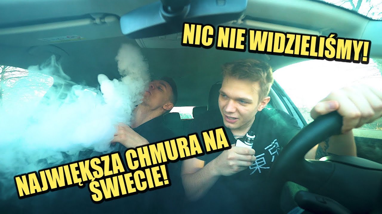 DL gigantyczna chmura para e-papieros dużo dymu wapor - VAPUJEMY W ZAMKNIĘTYM AUCIE *NAJWIĘKSZA CHMURA NA ŚWIECIE*