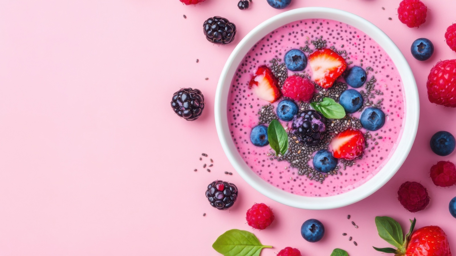 świeże owoce lód, truskawki maliny wiśnie mrożone, owocowe smoothie, składniki vaping - Smoothie Bowl z Mrożonymi Truskawkami, Malinami i Jagodami