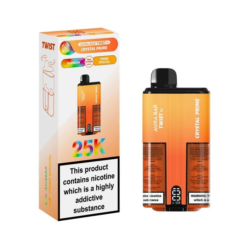 Crystal Blind 25000 jednorazowy e-papieros regulacja trybów switch airflow - Crystal Prime Twist 25000 | Dual-Flavour Disposable Vape | Eazy Vapes