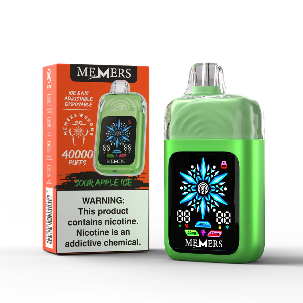 75 sztuk jednorazówek, góra małych e-papierosów, ekwiwalent Hifancy w Żabce, stos plastiku vape - Kwaśne Jabłko Ice | Urządzenie do Vaping – Memers Wukong V40K