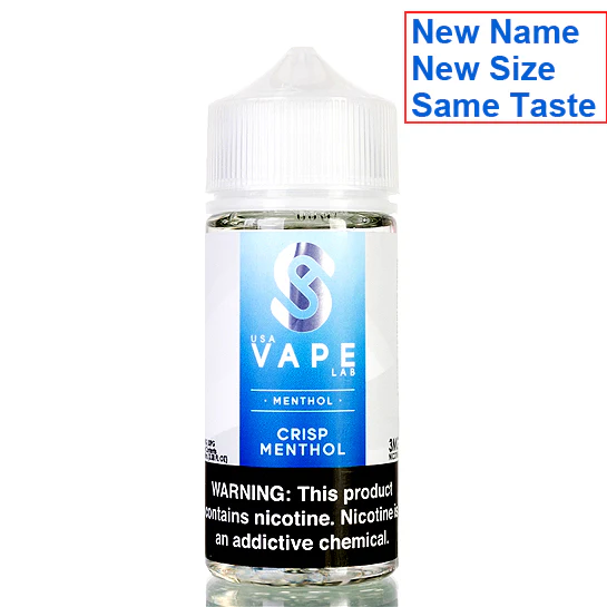Team Arktyka smaki vape, orzeźwiające e-liquidy, zimne smaki e-papierosa, lód mentol vape - Crisp Menthol (Arctic Blizzard) - USA Vape Lab E-Juice (100 ml)