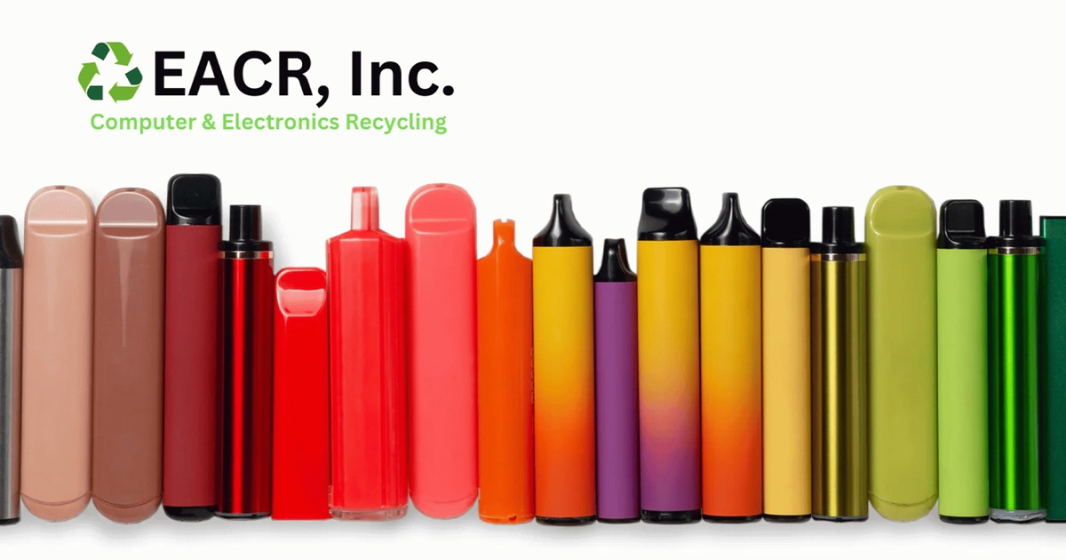 Inteligentne systemy vaping, zrównoważone e-papierosy, koniec plastikowych śmieci vaping, recykling vape - EACR Inc Services to Include Vape Recycling for E-Cigarettes