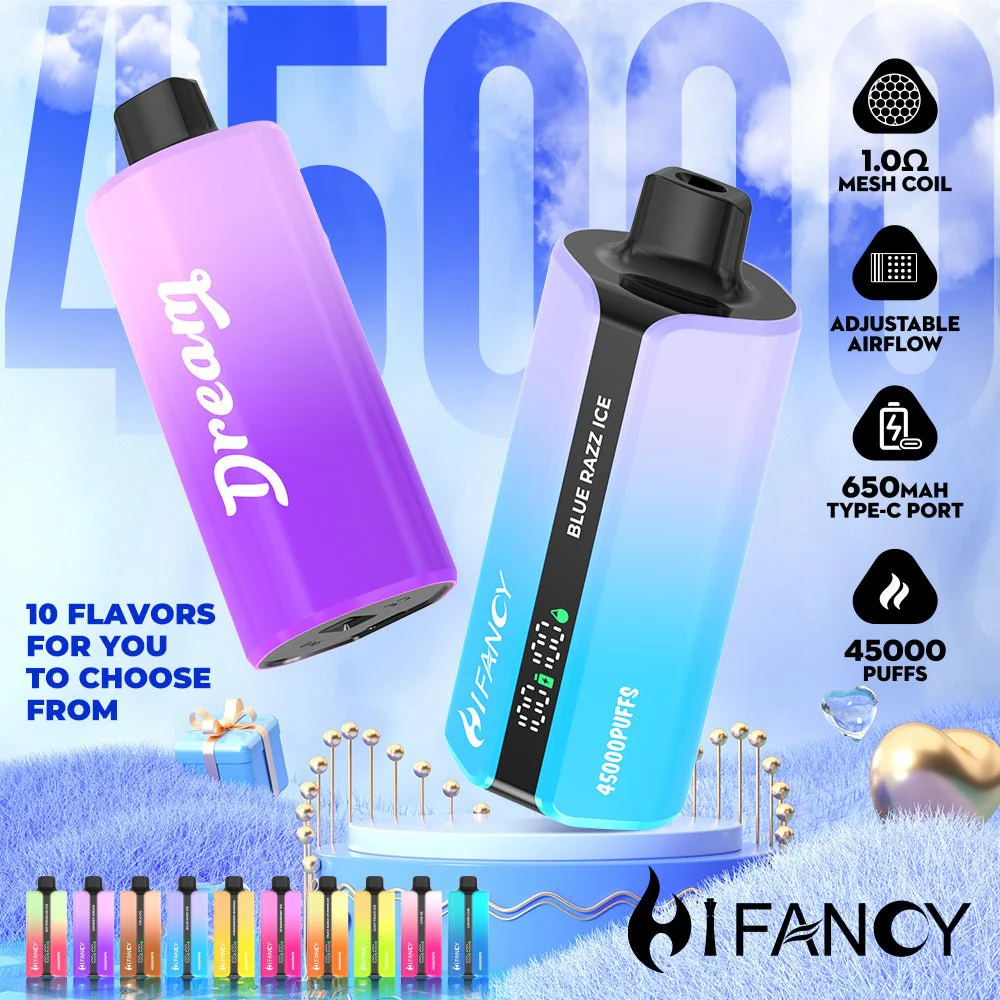 Hifancy Dream 45000 Puffs Smart LED Screen, wyświetlacz e-papierosa, cyfrowy wskaźnik poziomu liquidu vape, interfejs użytkownika vape - EU Warehouse HIFANCY DREAM 45000 Puffs Disposable Vape Wholesale ...