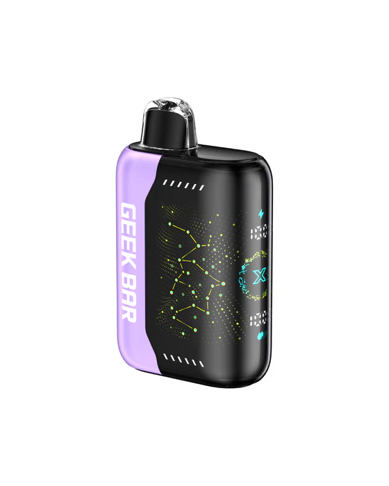 Geek Bar Pulse ekran LED animacje, włączony wyświetlacz vape, rakieta na ekranie e-papierosa, futurystyczny e-papieros - Geek Bar Pulse X vape disposable | 25k Puffs | 3D Curved LED ...