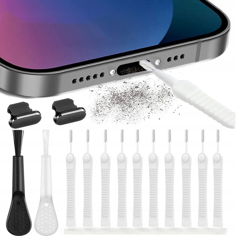 kłaczki w porcie ładowania USB-C, czyszczenie portu vape, brudne gniazdo ładowania e-papierosa, kurz w porcie USB - ZESTAW CZYSZCZENIA WEJŚĆIA usb, ŁADOWANIA Słuchawek, GŁOŚNIKA ...