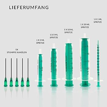 Strzykawki tępe igły e-liquid, precyzyjne strzykawki do bazy, zestaw do odmierzania liquidu vape - 5 sztuk zestaw strzykawek 1 ml, 2 ml, 5 ml, 10 ml, 20 ml w ...