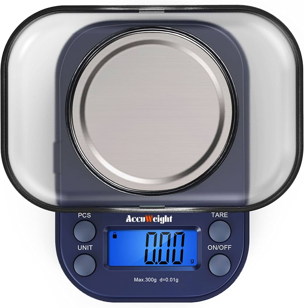 Waga jubilerska do e-liquidu, precyzyjna waga gramowa vape, cyfrowa waga 0.01g - ACCUWEIGHT 300/0,01 g waga jubilerska, waga pocztowa, waga gramowa ...