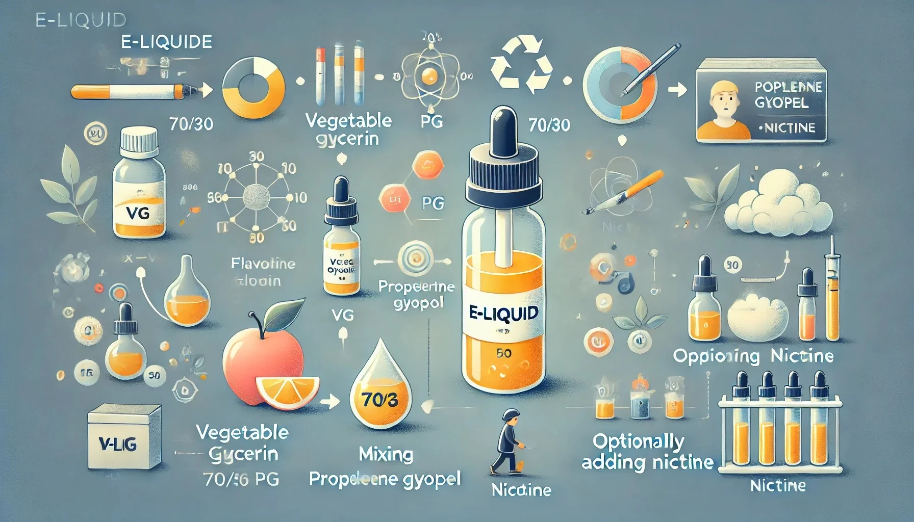 instrukcja mieszania liquidu, zestaw narzędzi vape DIY, krok po kroku e-liquid - Jak zrobić własny liquid do e-papierosa? Przepis, proporcje i ...