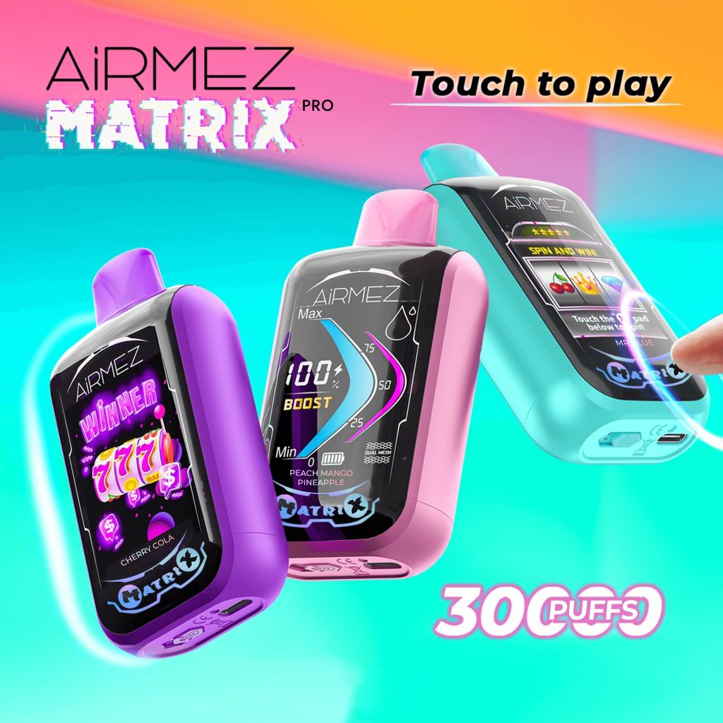 vaper produkujący duże chmury dymu, gęste chmury pary e-papieros, tryb turbo vape, cloud chasing, osoba z e-papierosem dużo pary - Airmez Matrix Pro 30000 Puffs: Test i Recenzja dla Cloud Chaserów