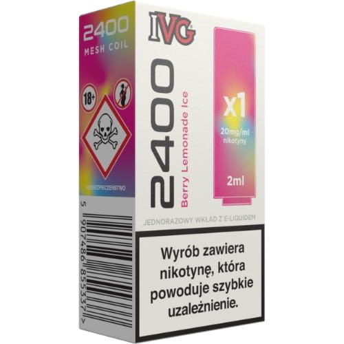 IVG 2400 rewolwer vape, 4-w-1 e-papieros, modułowy vape 2ml, bębenkowy e-papieros, innowacyjny system vape - Jednorazówki IVG 2400 Pod System / Jednorazówki - Born To Vape