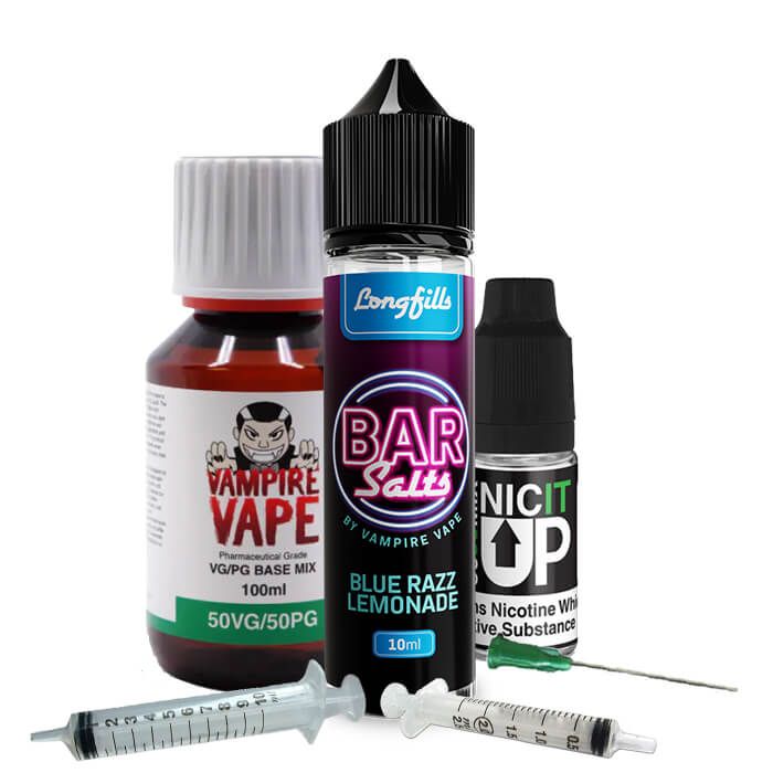 mieszanie liquidu longfill chemik, zestaw do mieszania e-liquidu, DIY liquid vape - DIY Vape Mixing Kit | Longfill E-liquids + Base & Tools – Vampire Vape