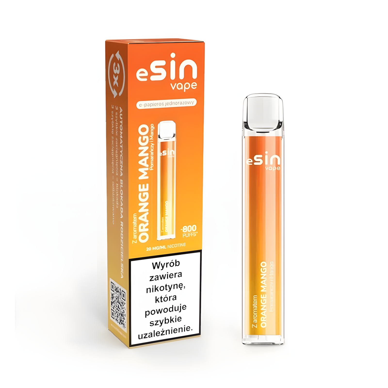 Esin Vape 800 Puffs, jednorazówka Esin 800, kompaktowy e-papieros Esin - Vape 800 Puffs za parę zł? Tylko Esin!