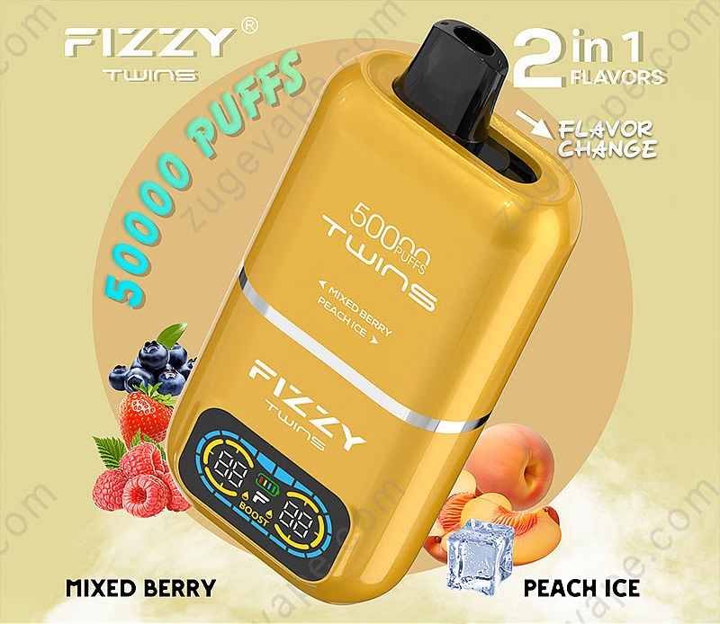 Fizzy Twins przekrój, schemat dwukomorowy vape, wewnętrzna budowa Fizzy Twins, przełącznik smaków e-papieros, dwa zbiorniki liquid vape - Systemy dual smak Polska: Czy FIZZY TWINS 50000 to technologia 2-w ...