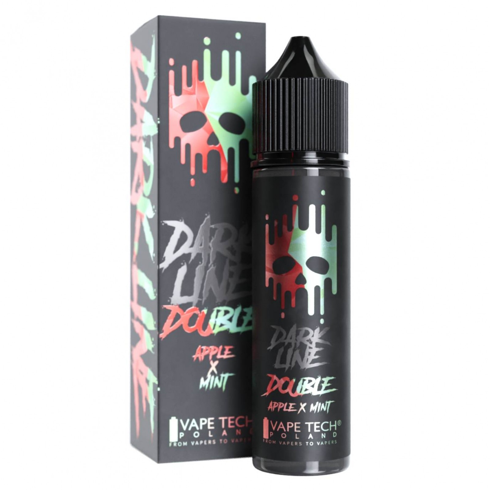 Dark Line longfill recenzja, vape longfill oszczędności, zniszczona grzałka vape, tanie liquidy vaping, test liquidów e-papieros - Longfill DARK LINE Double Apple Mint 8/60ml - strefajednorazowek.pl