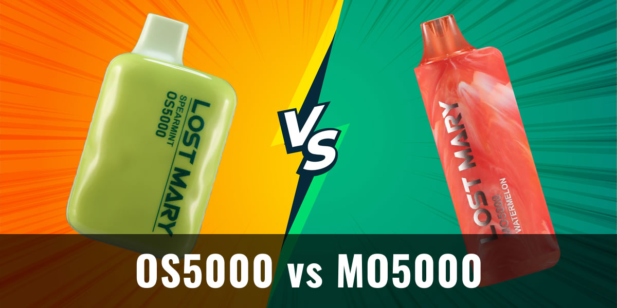 Lost Mary OS5000 vs MO5000 porównanie, e-papierosy jednorazowe kształty, vape Lost Mary design - Lost Mary MO5000 vs OS5000 Disposable Vapes Reviewed - Ecigator