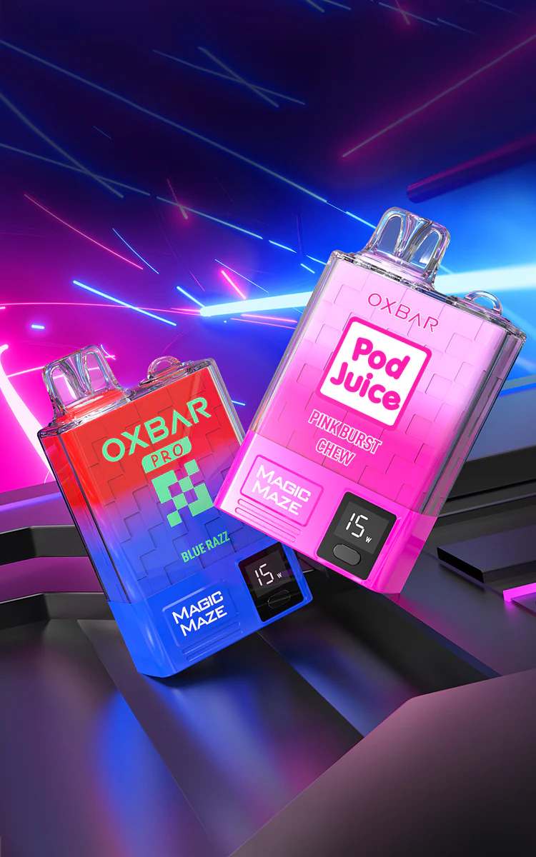 OXBAR Magic Maze Pro wygląd, budowa e-papierosa, premium jednorazówka, kwadratowy vape - OXBAR MAGIC MAZE PRO，US version，Smart LED Display，Adjustable ...