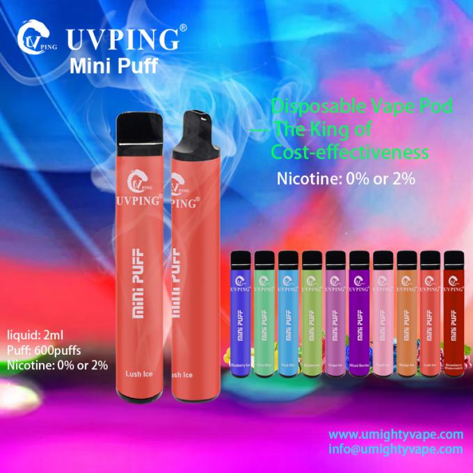 mała jednorazówka e-papieros, tani vape, 600 puffs, kolorowy e-papieros - 2% Nikotyna Mini E Papieros 600 zaciągnięć 10 Smaków ...