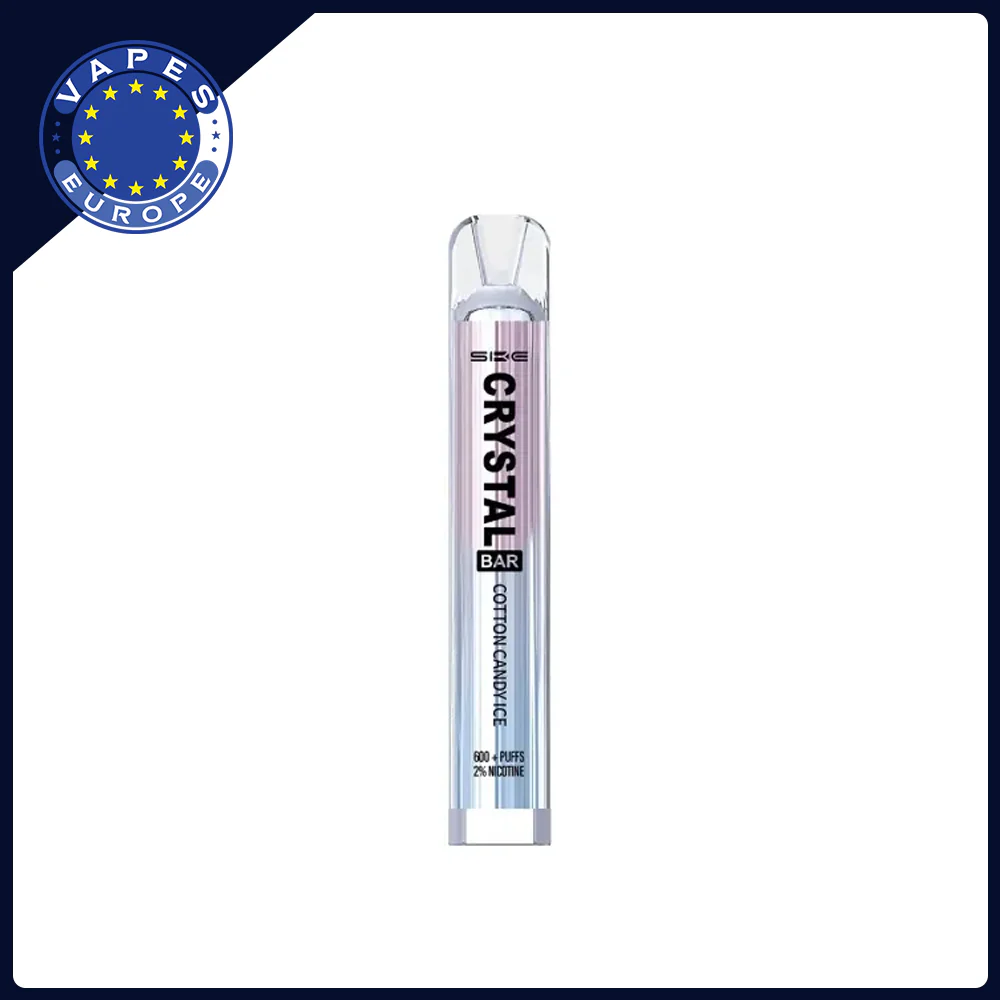 SKE Crystal Bar design, Crystal Bar przezroczysta obudowa, błyszczący e-papieros - SKE Crystal Bar 600 | 4,99€ | Vapes Europe