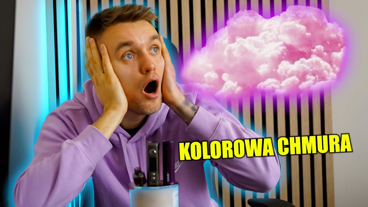 vape dyskretna chmura, vape gęsta chmura, porównanie chmur waporyzacji, osoba wapująca w biurze, osoba wapująca na imprezie - TYPOWY VAPER Z TIKTOKA *KOLOROWA CHMURA*