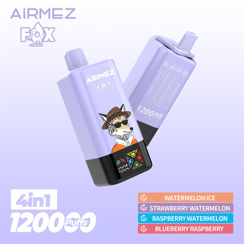 airmez fox 4 in 1 120k jednorazowy e papieros 2% – 120000 puffs | 4 smaki w 1 urządzeniu