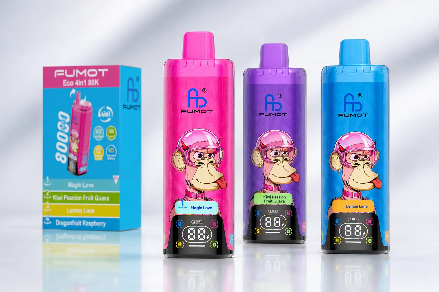 Fumot Eco 4in1 80K w wielu grupach smakowych