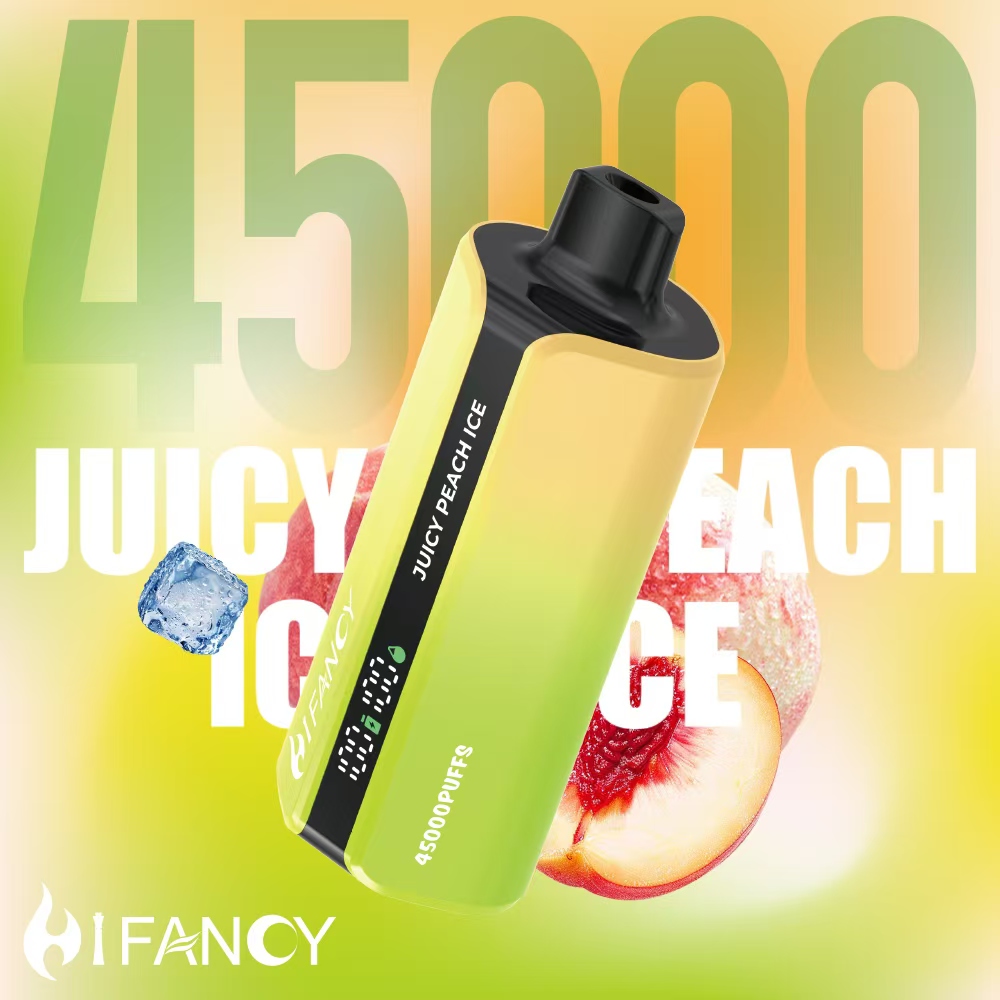 Wizualne porównanie dwóch jednorazowych e-papierosów, Hifancy Space 50K i Hifancy Dream 45K, z infografiką prezentującą kluczowe cechy i parametry obok nich.