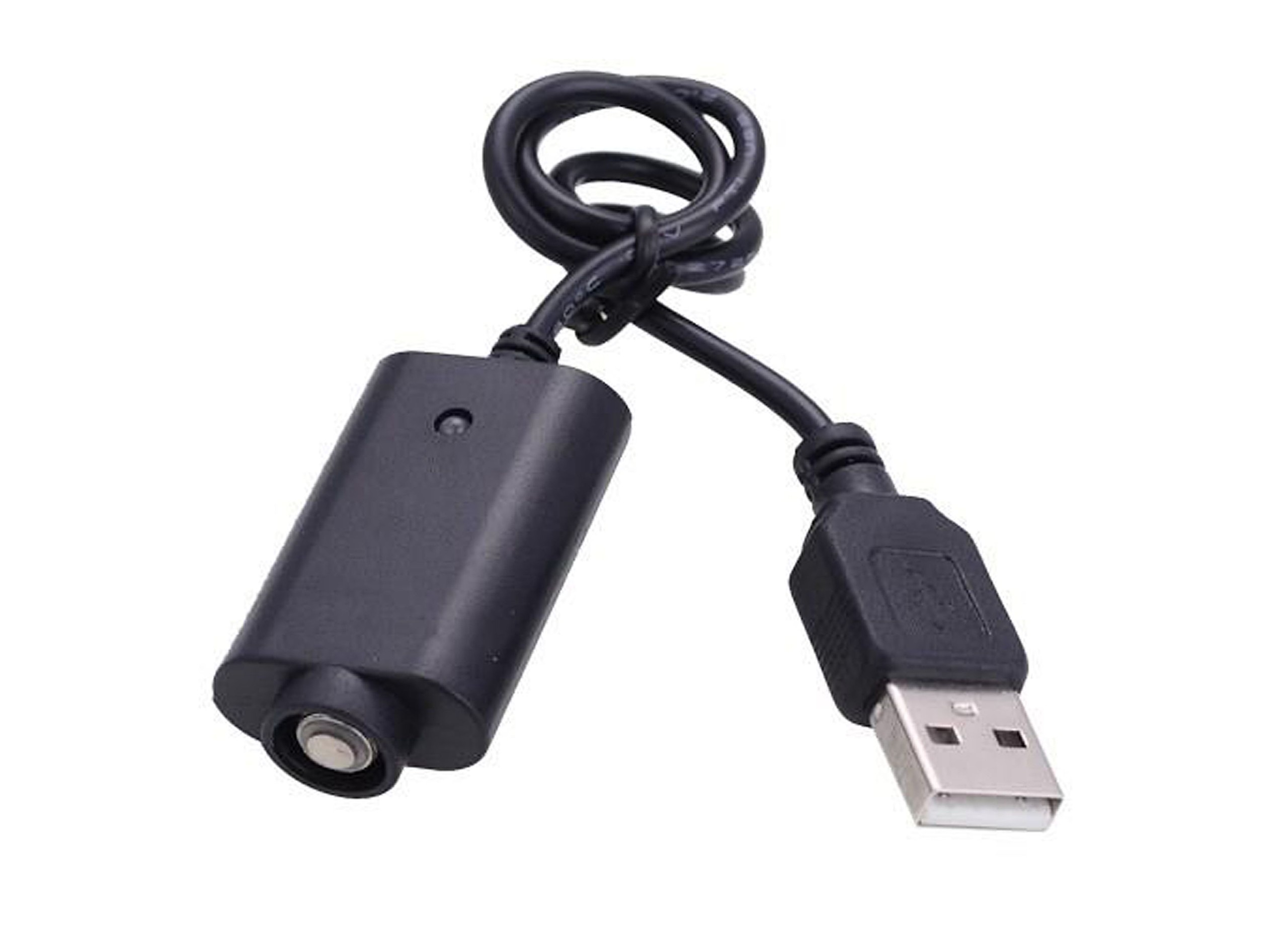 Dwa e-papierosy, XCOR Tyrant i Hifancy Dream, podłączone do ładowania przez nowoczesne porty USB-C, leżące na stoliku.
