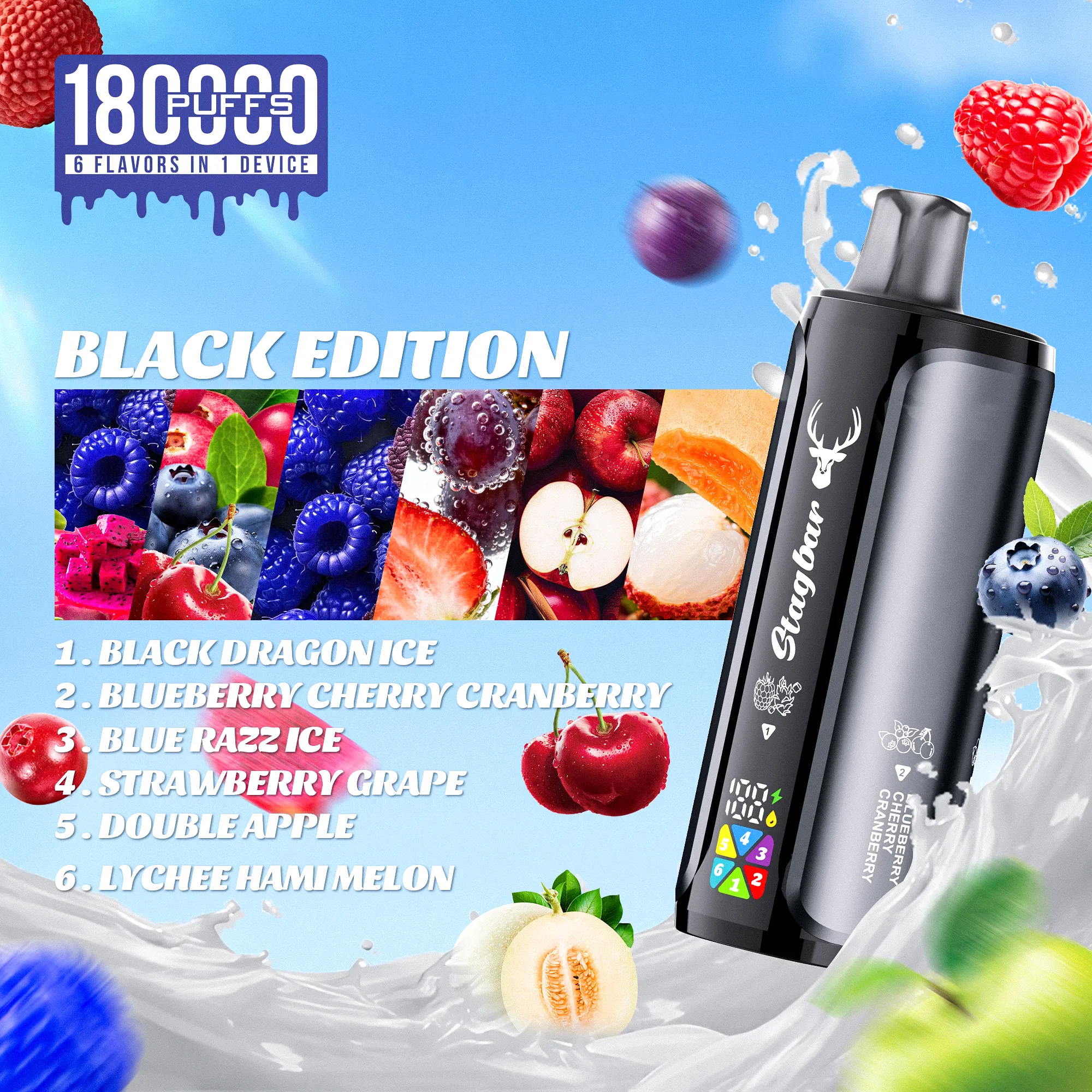 stag bar 6in1 180000 puffs
