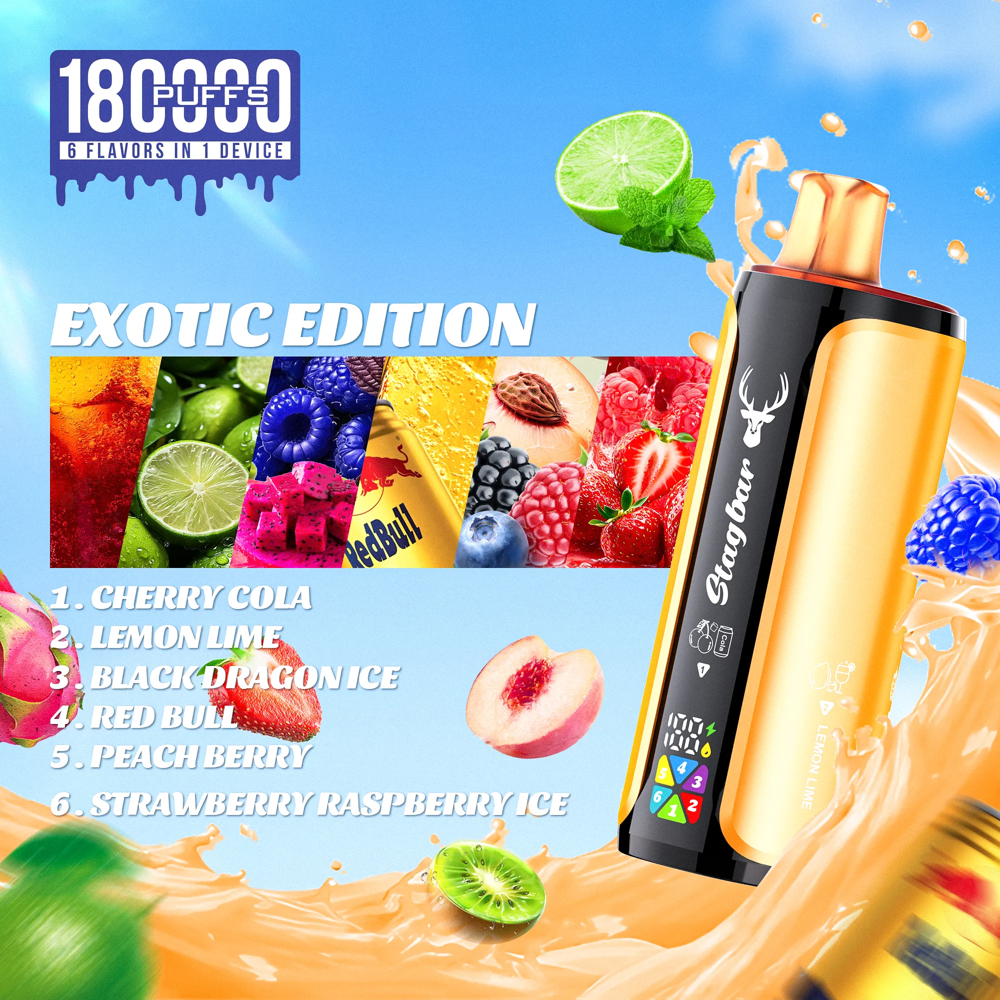 stag bar 6in1 180000 puffs